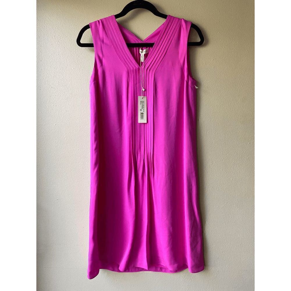 Rebecca Taylor Silk Mini Dress in Fuchsia Size 0